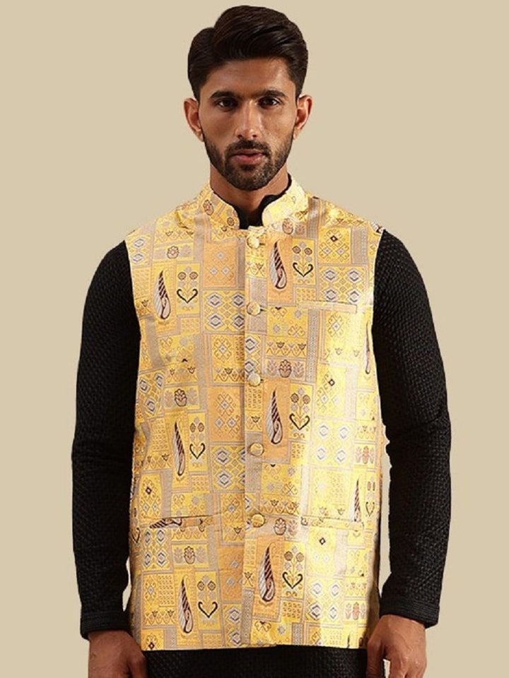 SOJANYA Jaket Nehru Design Brocade Geometrik