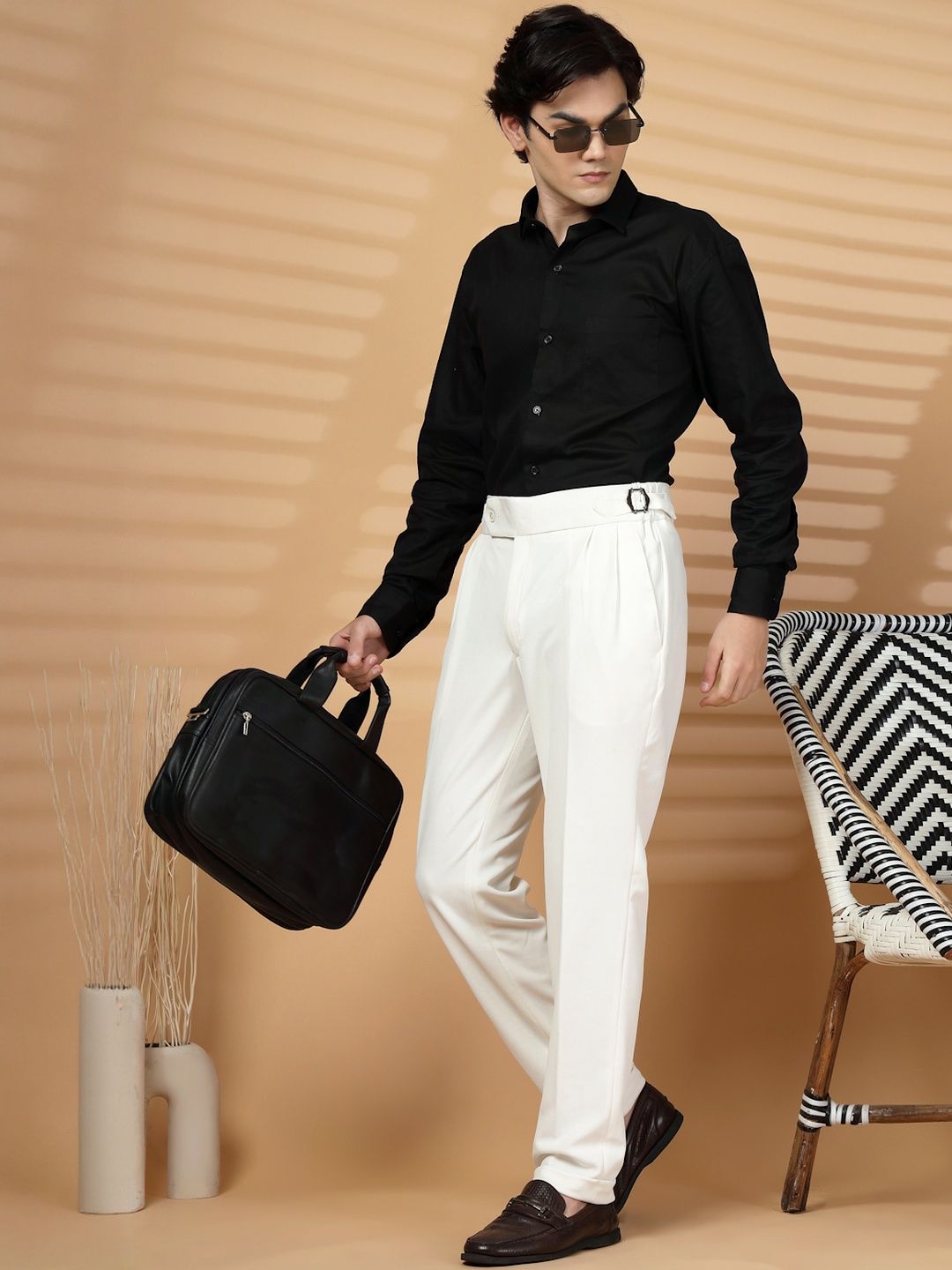 Seluar Formal Formal Lycra Putih KLOTTHE Lelaki