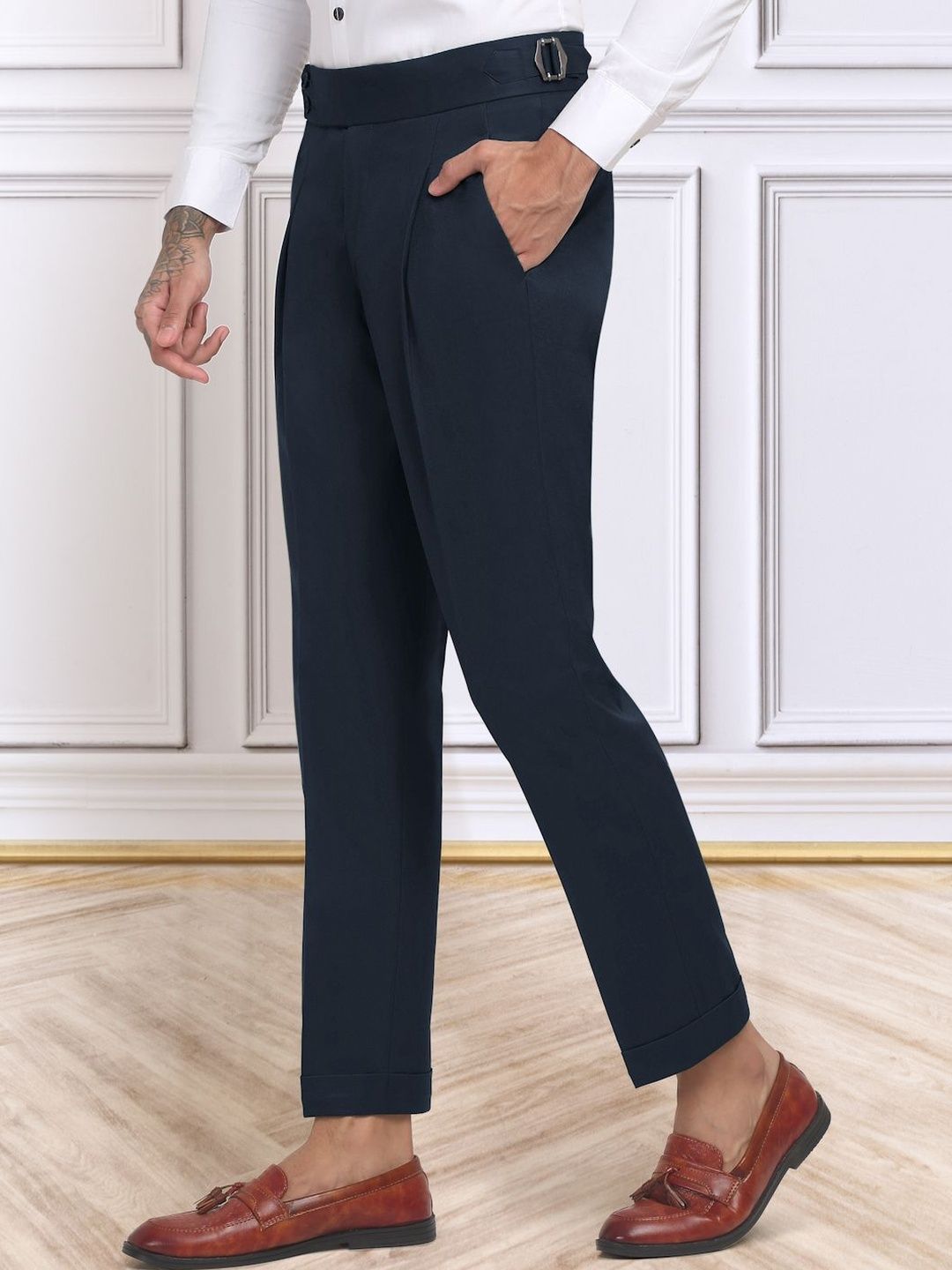 Moda Rapido Men Slim Fit Easy Wash Trousers