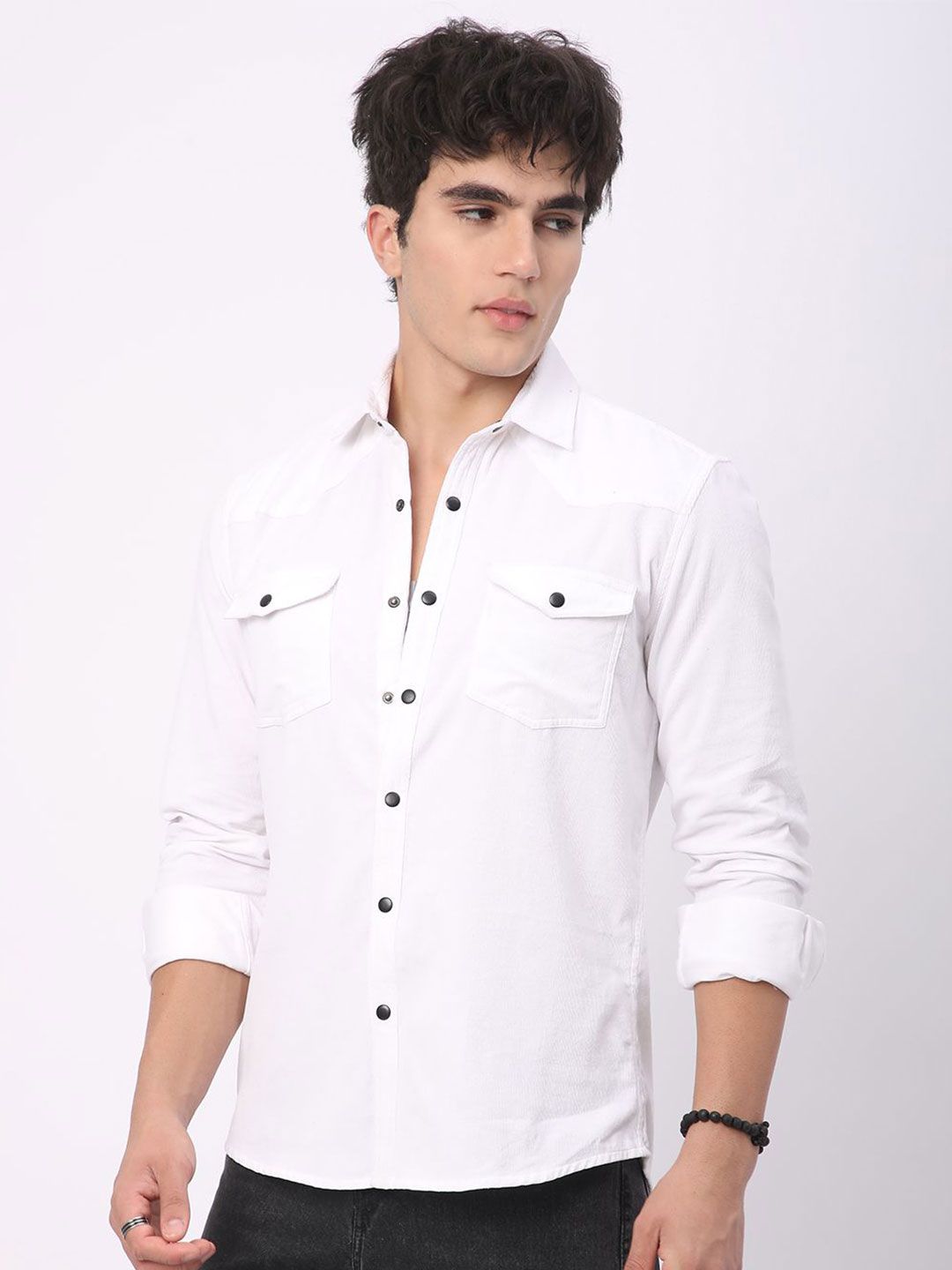 VASTRADO Men Classic Slim Fit Opaque Casual Shirt