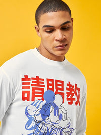 Bewakoof Pure Cotton Mickey Mouse Graphic Regular Fit T-shirt
