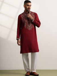 Anouk Men Ethnic Motifs Embroidered Regular Kurta with Pyjamas