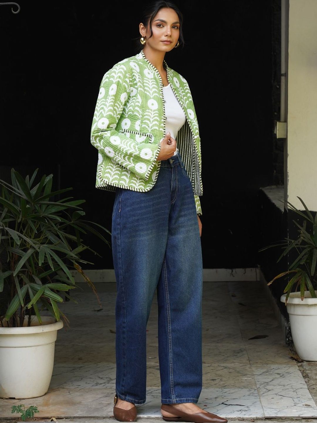 House of Chikankari Women Reversible Quilted Jacket