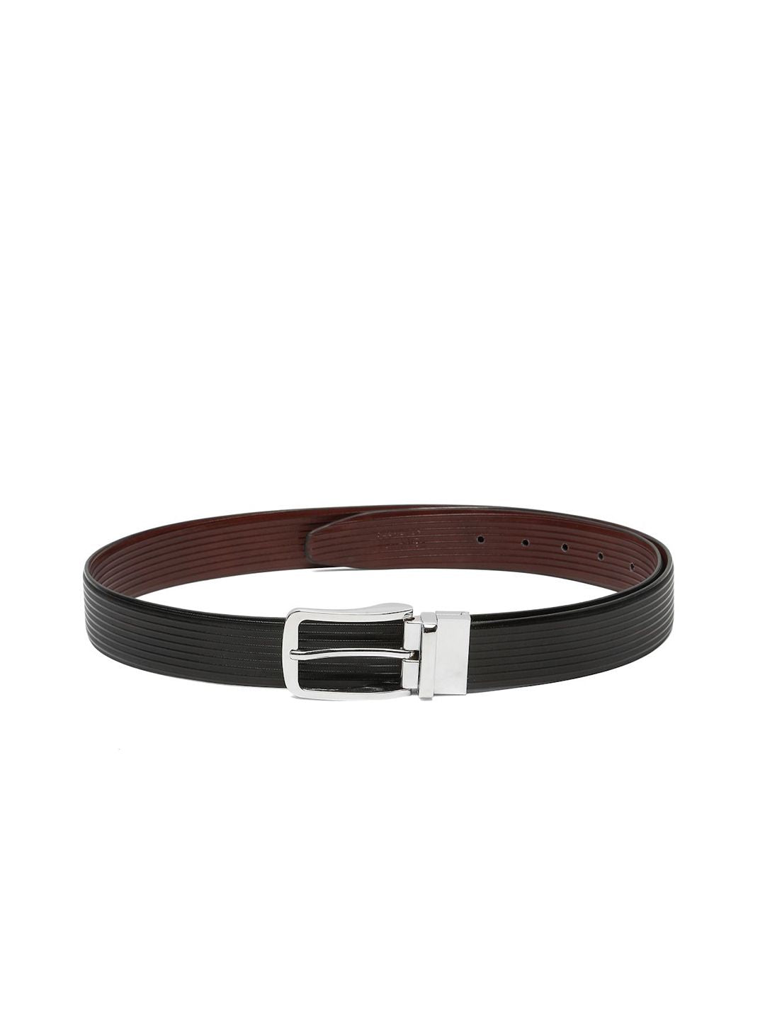 Teakwood Men Leathers Textured Tang Formal Belt
