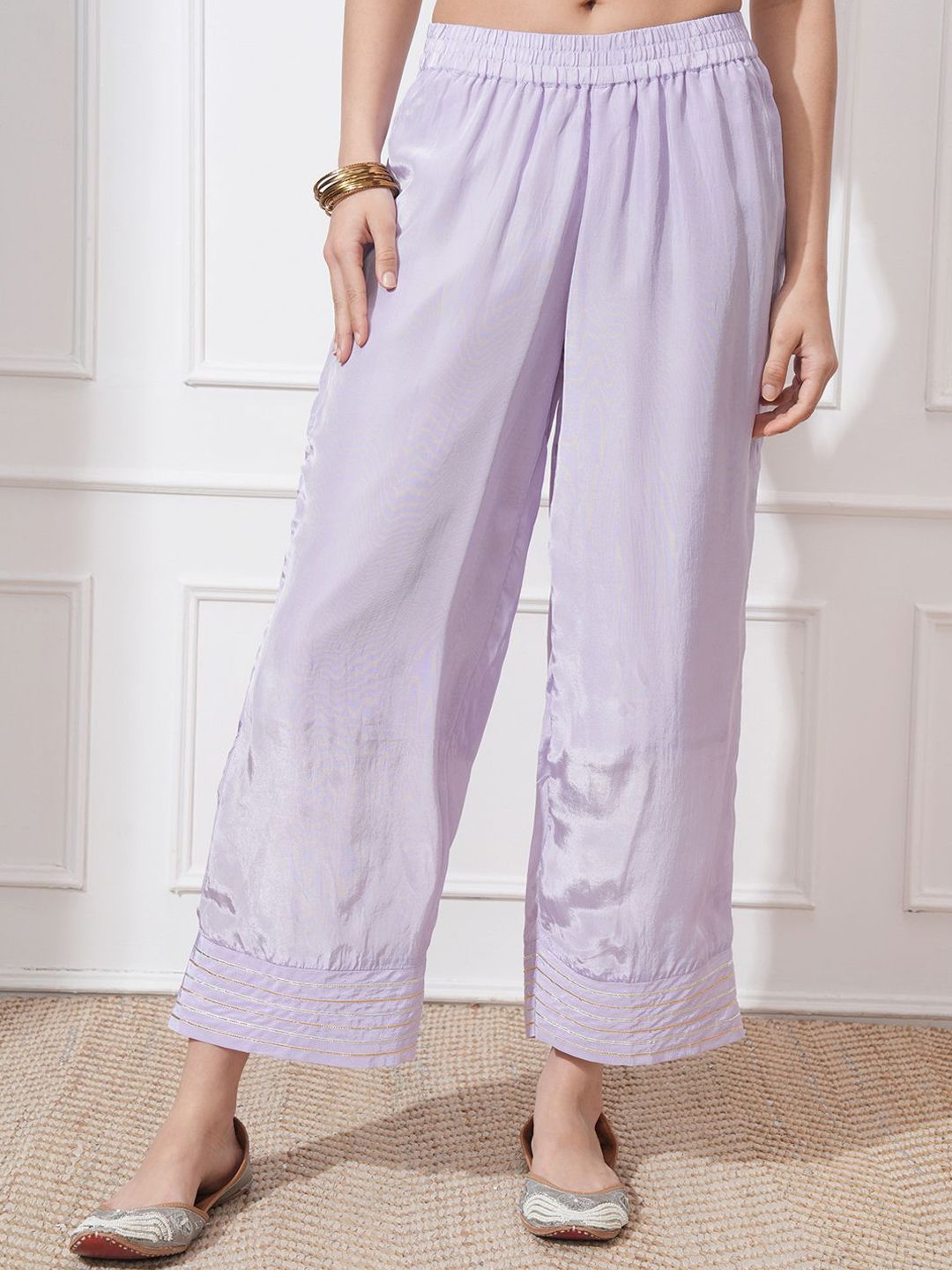 Vishudh Women Ethnic Motifs Embroidered Regular Kurta with Trousers & With Dupatta