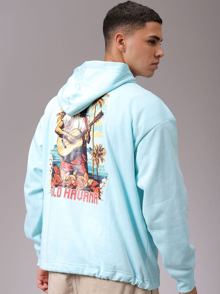 The Indian Garage Co Men Printed Hooded Sweatshirt