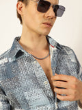 Thomas Scott Men Premium Slim Fit Opaque Printed Casual Shirt