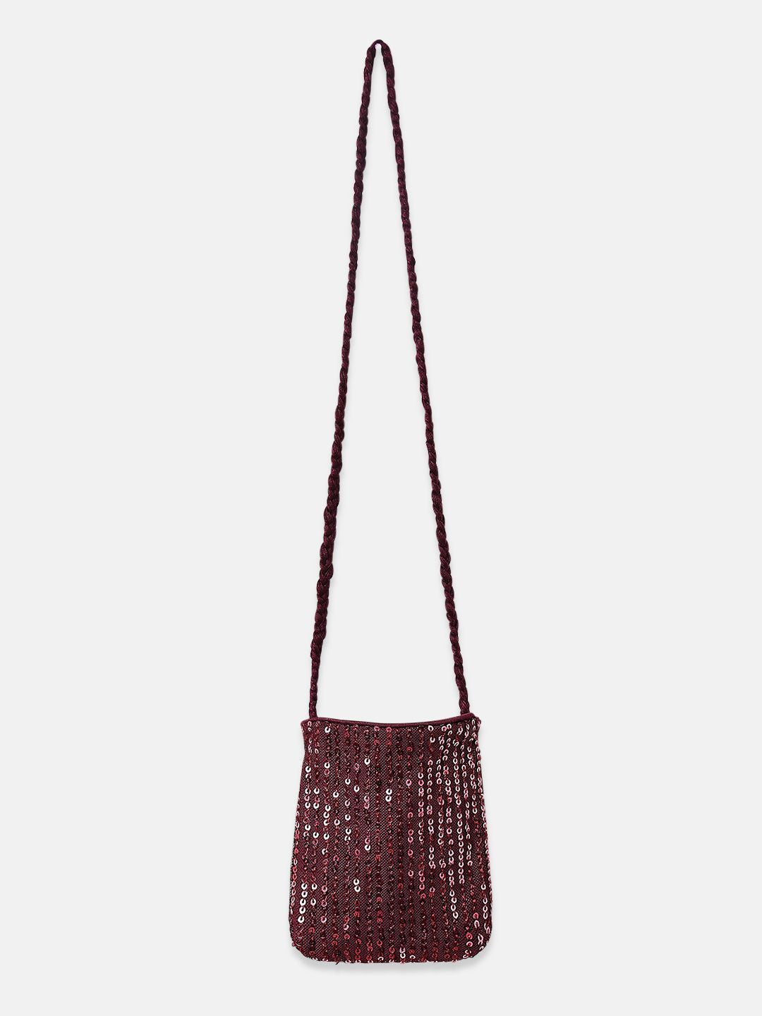 Nauti Nati Girls Sequinned Fit & Flare with Sling Bag