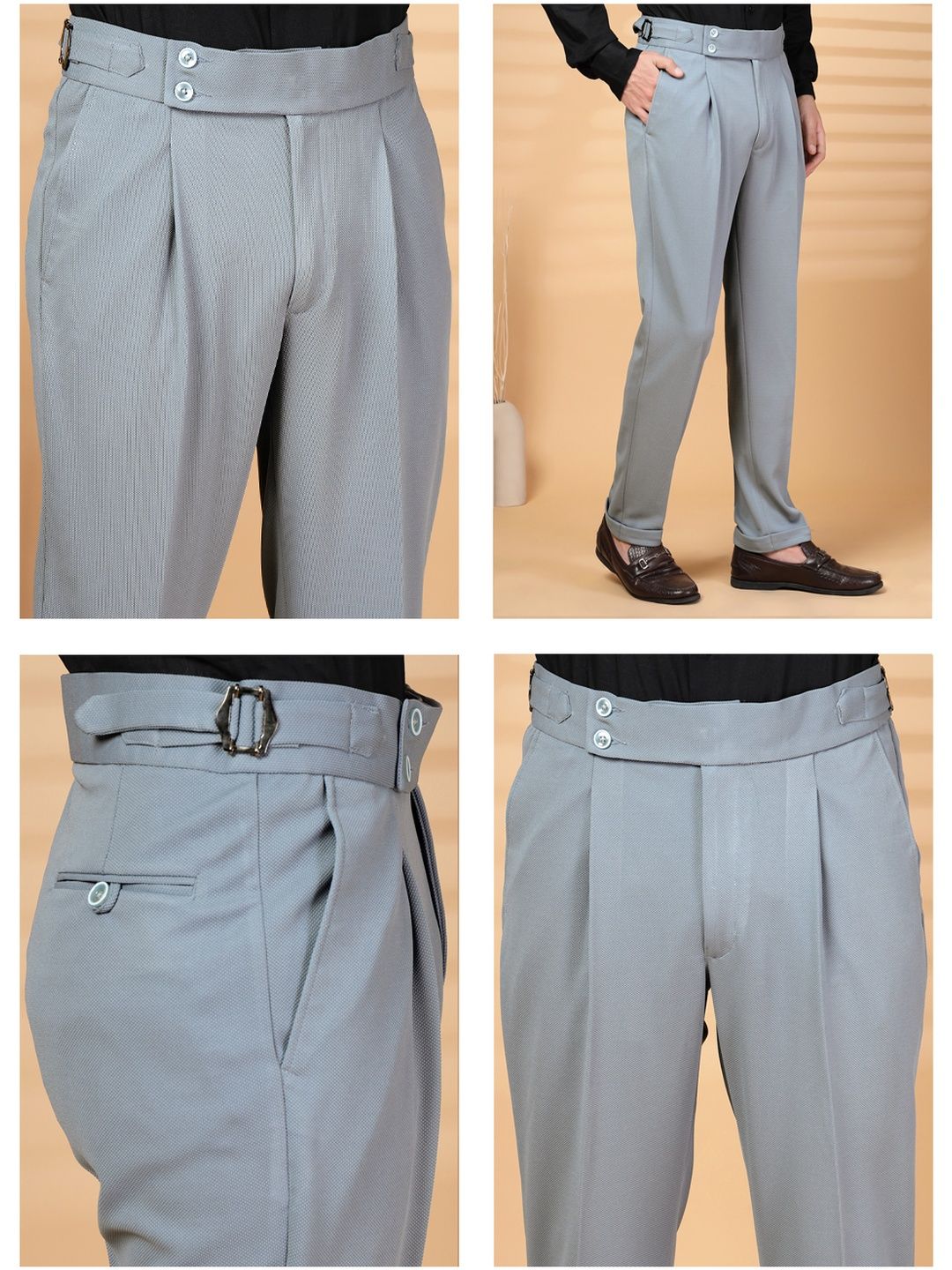 Seluar Formal Formal Lycra Kelabu KLOTTHE Lelaki