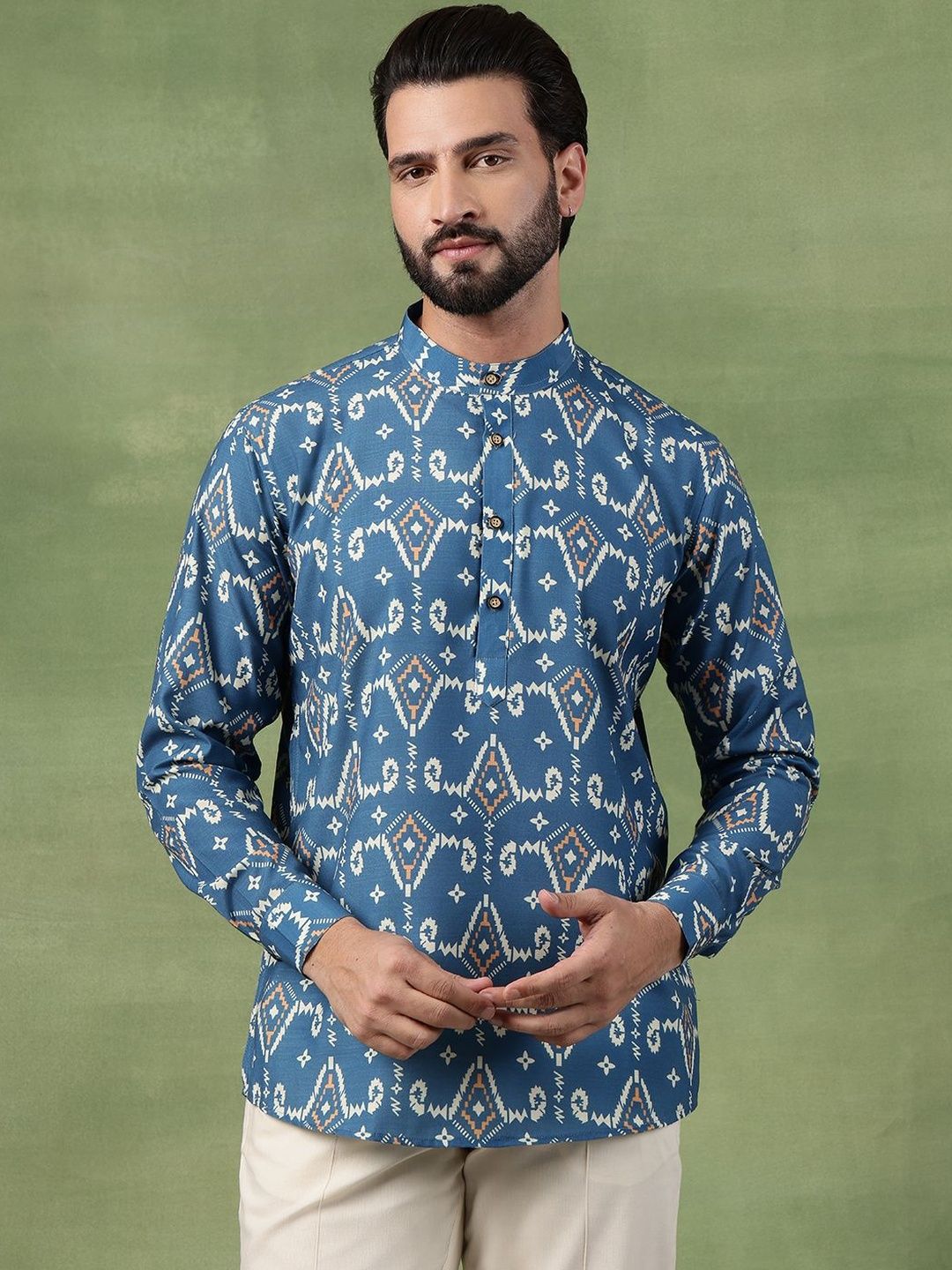 Anouk Lelaki Motif Etnik Bercetak Kurta