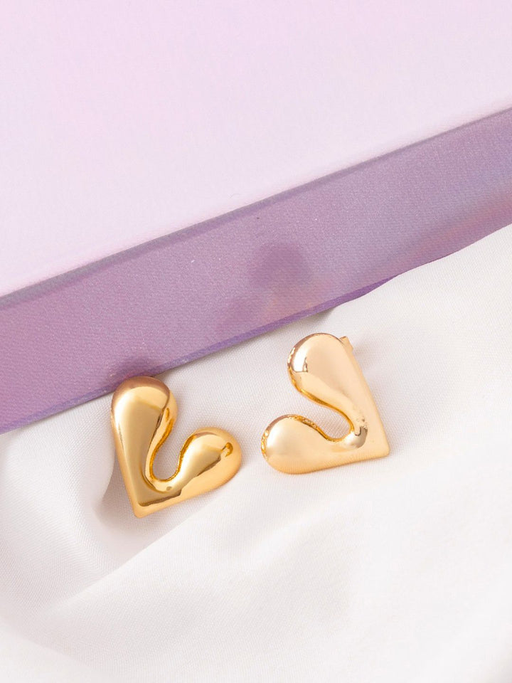 VOGUE PANASH Stainless Steel 18K Gold-Plated Contemporary Studs