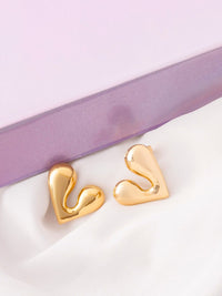 VOGUE PANASH Stainless Steel 18K Gold-Plated Contemporary Studs