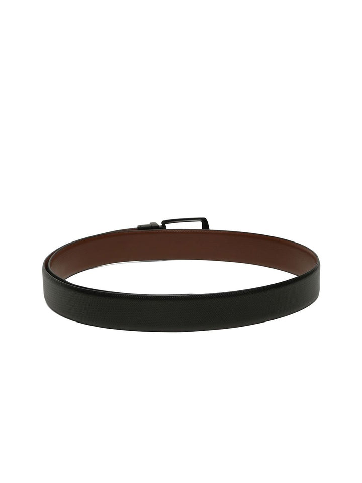 Teakwood Leathers Men Textured Leather Reversible Formal Belt