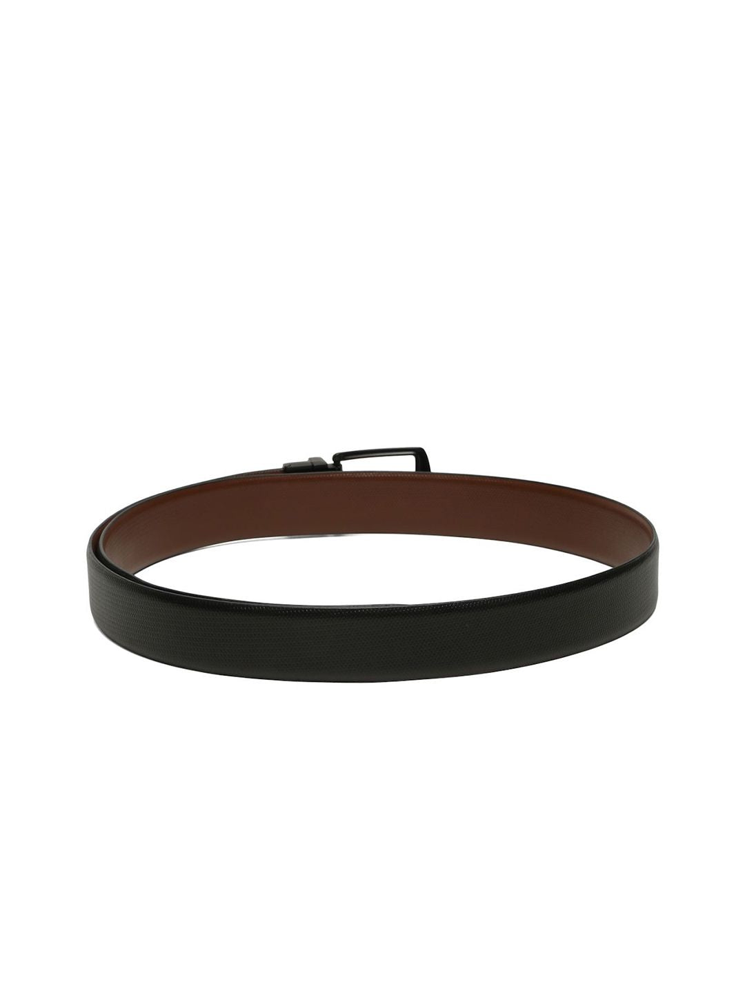 Teakwood Leathers Men Textured Leather Reversible Formal Belt