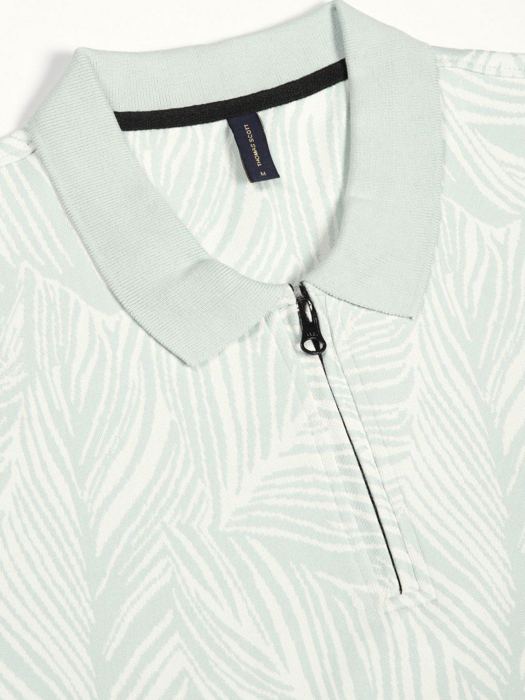 Thomas Scott Men Floral Printed Polo Collar Pockets T-shirt