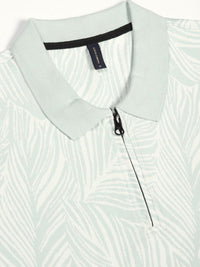 Thomas Scott Men Floral Printed Polo Collar Pockets T-shirt