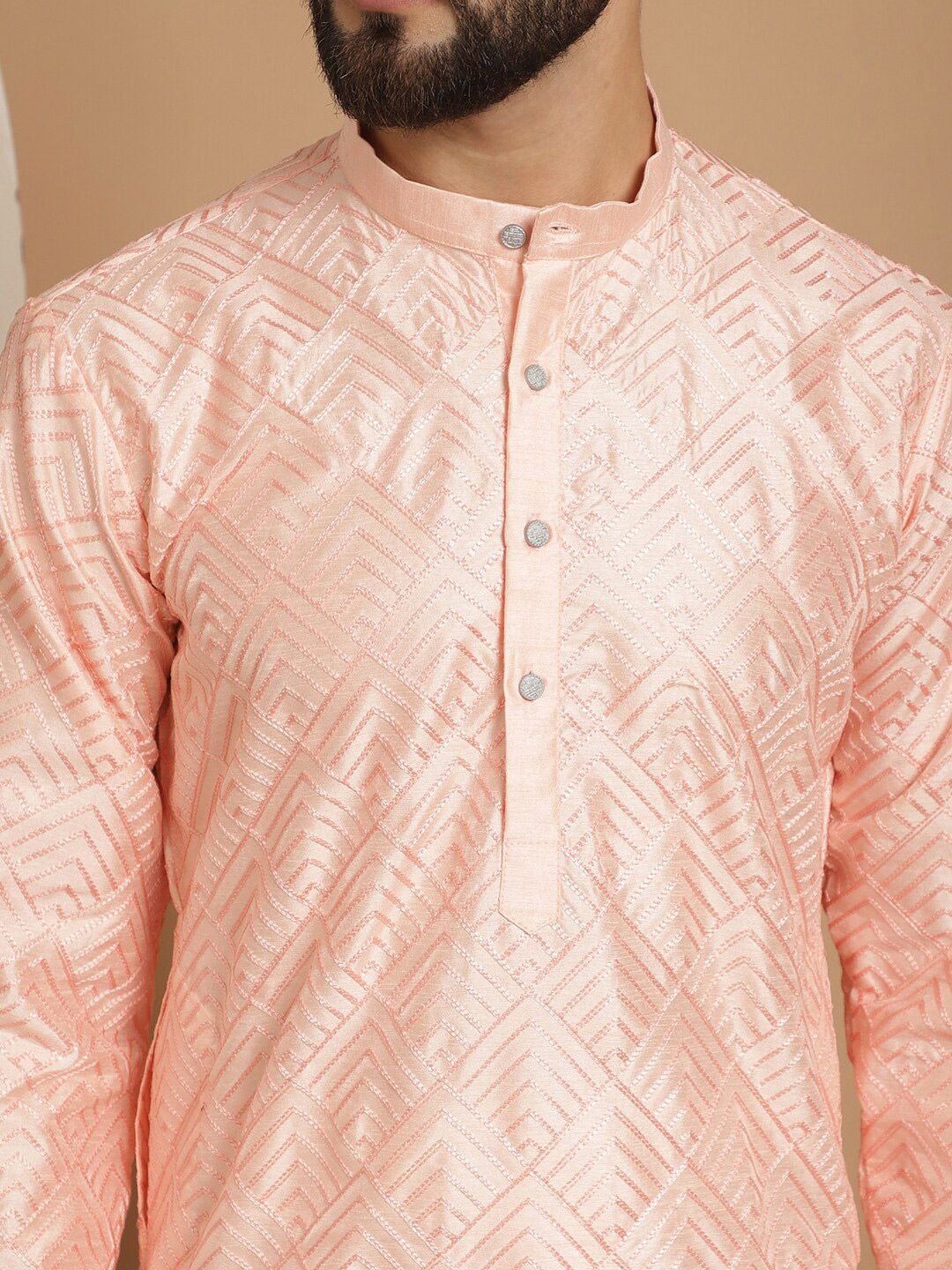 Kurta Lurus Sulam Geometri Anouk dengan Churidar