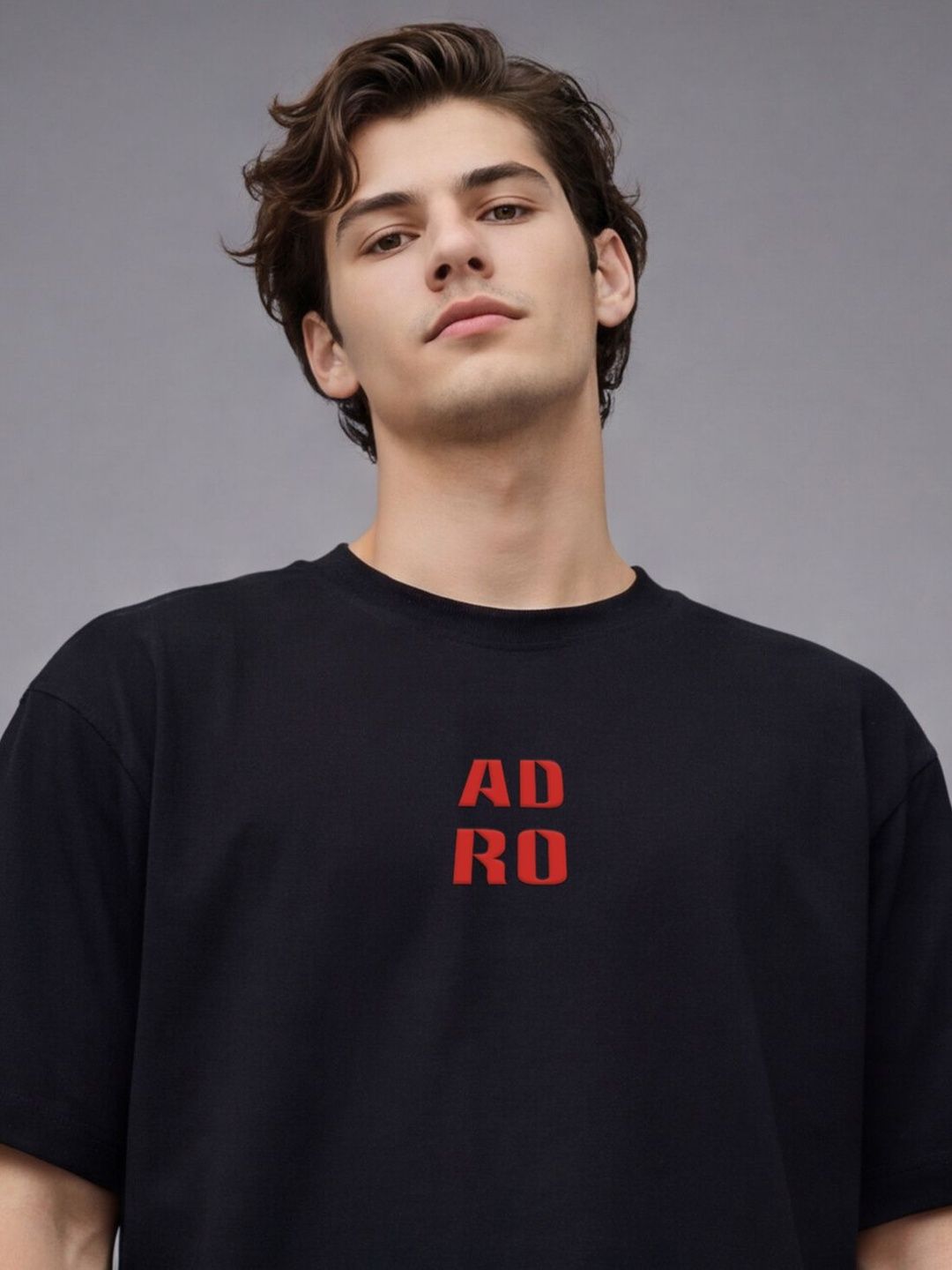ADRO Men Printed Drop-Shoulder Sleeves T-shirt