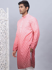 Jompers Ethnic Motifs Printed Mandarin Collar Straight Kurta