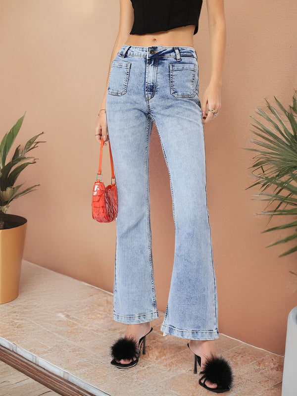 DressBerry Women Vintage Vibes Bootcut Fit Stretchable Jeans