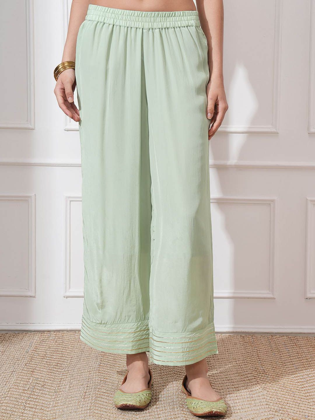 Vishudh Women Ethnic Motifs Embroidered Regular Kurta with Trousers & With Dupatta