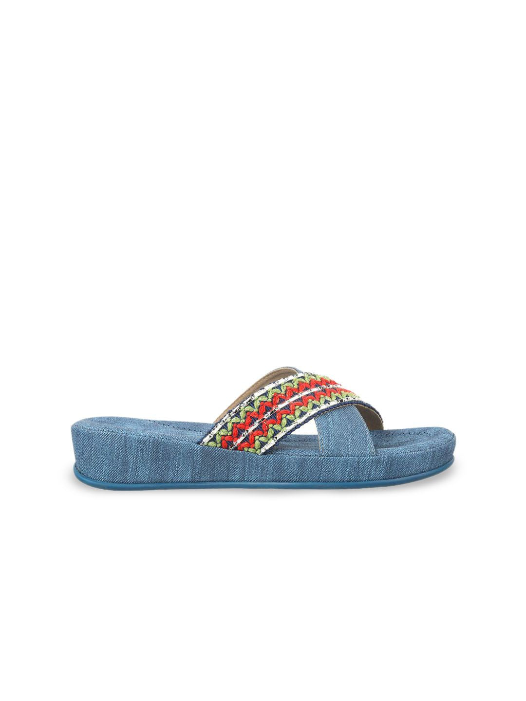 Mochi Women Embellished Open Toe Flats