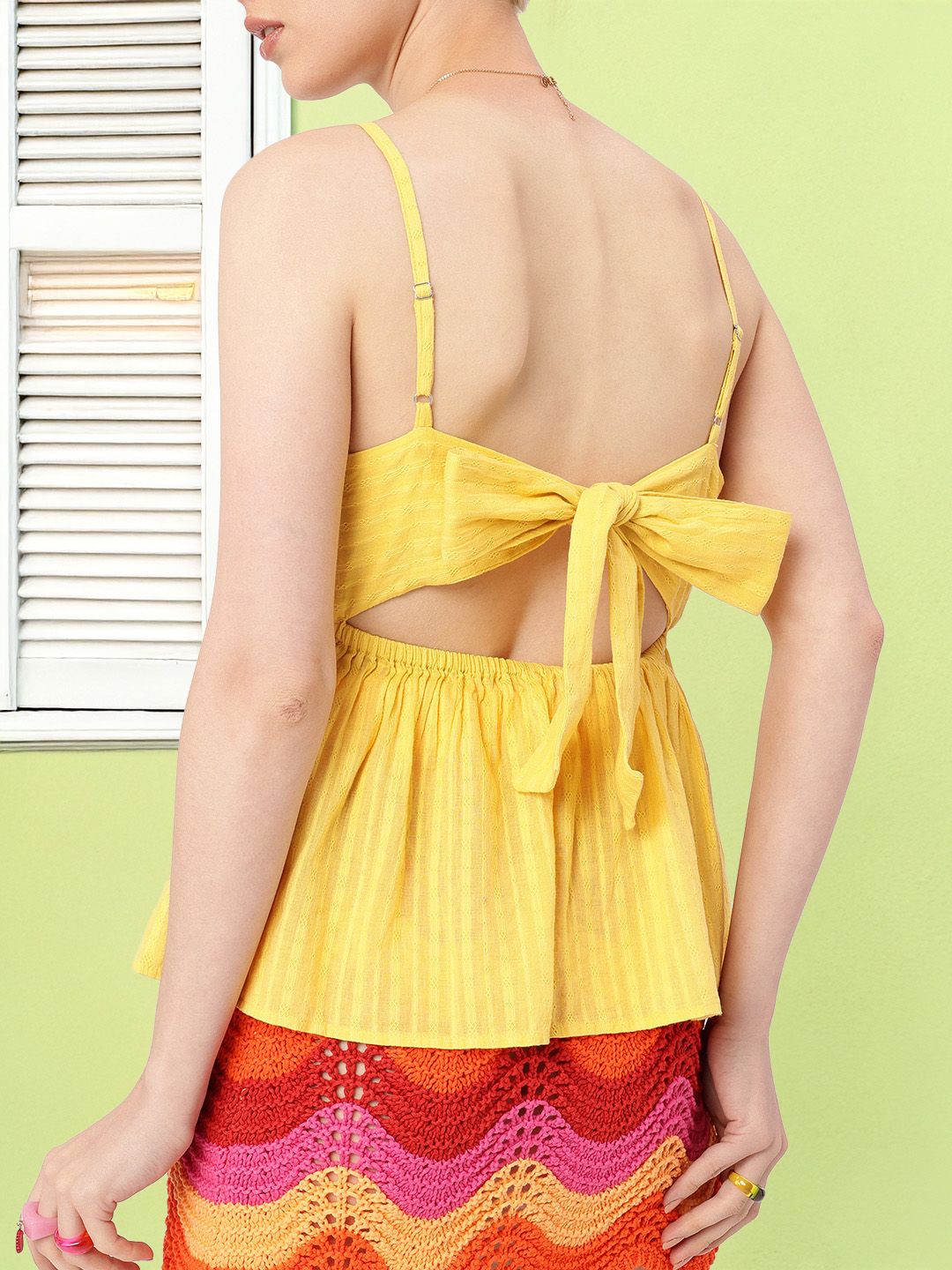 DressBerry Weekend Vibes Self Striped A-Line Top