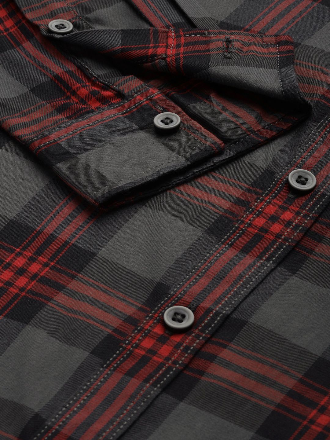 The Indian Garage Co Men Regular Fit Checked Casual Shirt