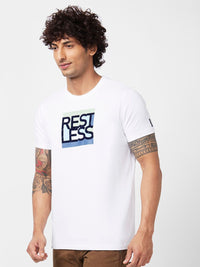 SPYKAR Typography Printed Slim Fit Cotton T-shirt