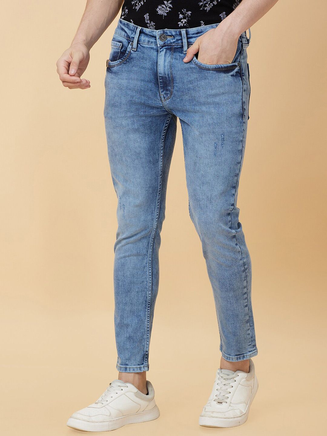 Being Human Men Low Distress Heavy Fade Stretchable Jeans