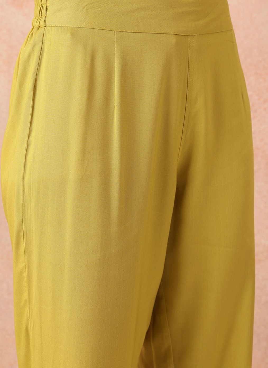all about you Tie-Up Detail Halter Neck Empire-Style A-Line Kurta with Trousers