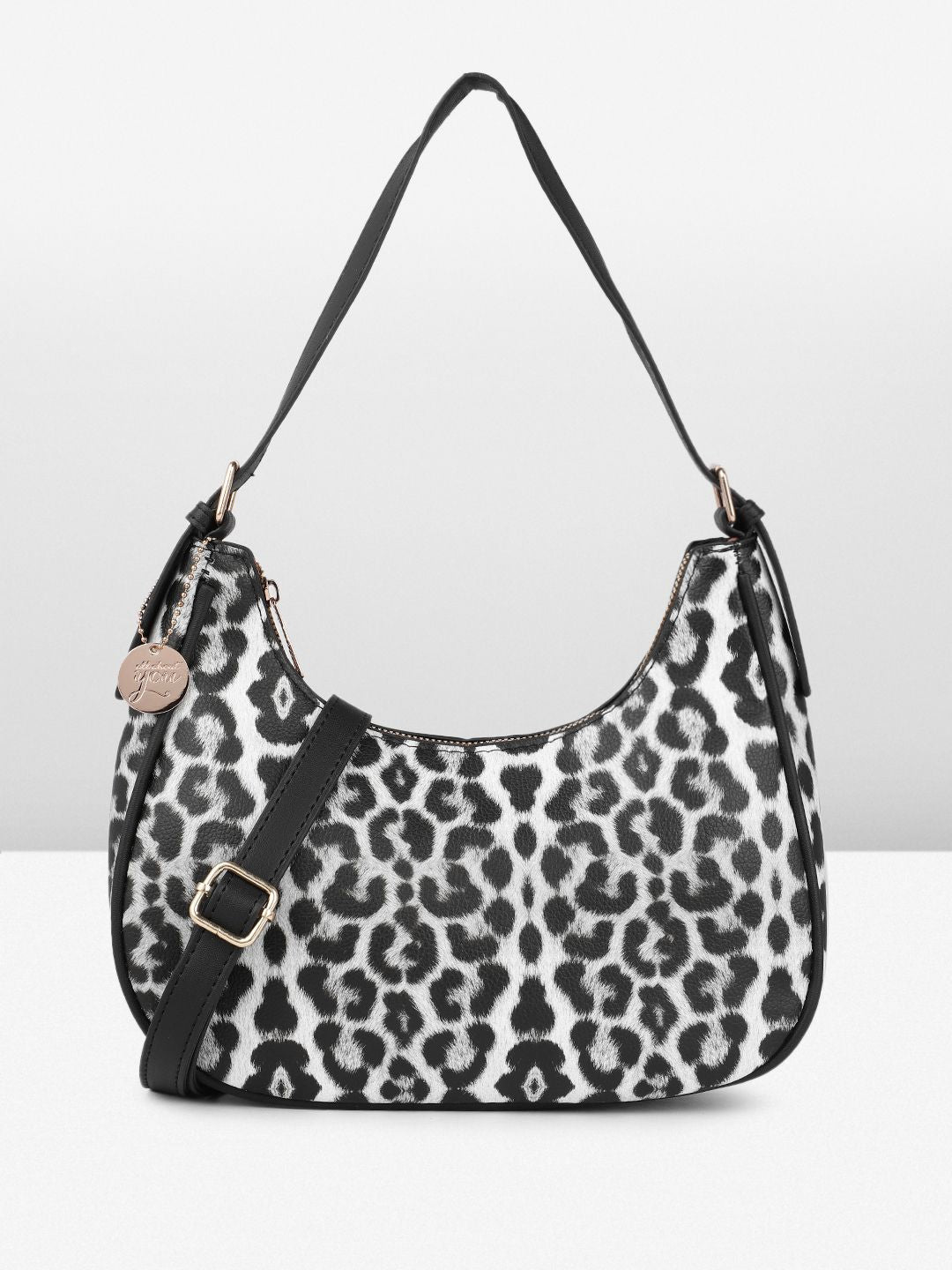 all about you Animal Print Structured Hobo Bag