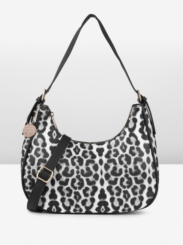 all about you Animal Print Structured Hobo Bag