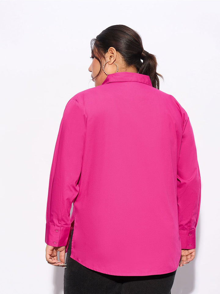 SASSAFRAS Curve Plus Size Pure Cotton Casual Shirt