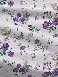 MYTRIDENT Purple Urban Comfort Flat 144TC Queen Cotton 1 Bedsheet with 2 Pillow Covers