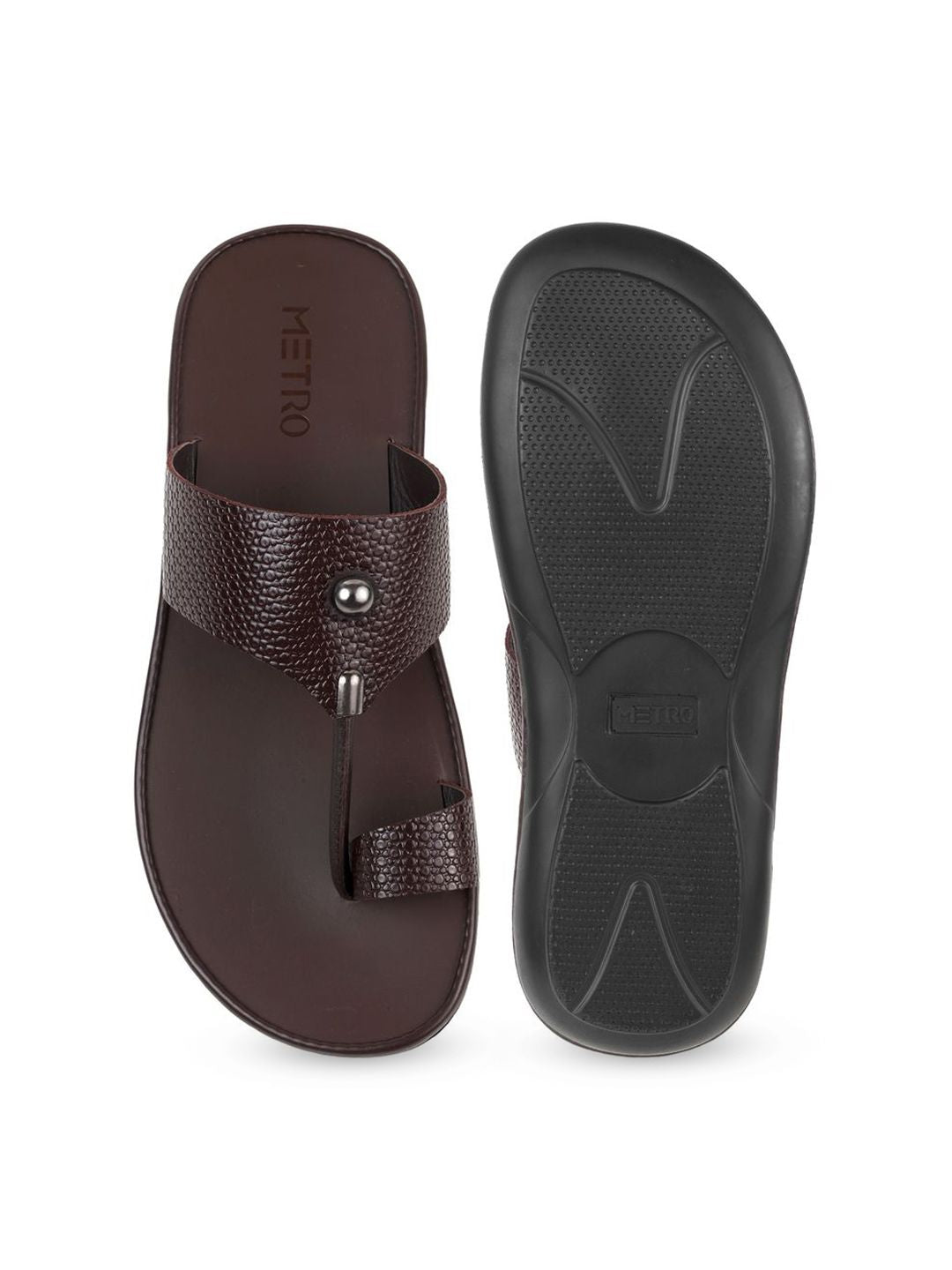 Metro Men Leather Comfort Sandals