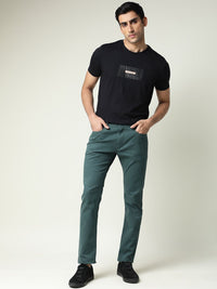 RARE RABBIT Men Spoke-22 Mid-Rise Slim Fit Trouser Cotton Trouser