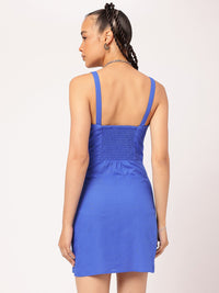 DressBerry Utility Chic Cotton Linen Sheath Mini Dress