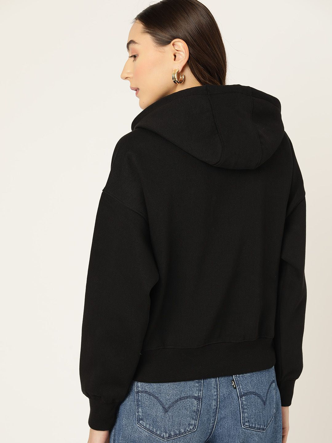 DressBerry Kawaii Printed Drop-Shoulder Hooded Sweatshirt