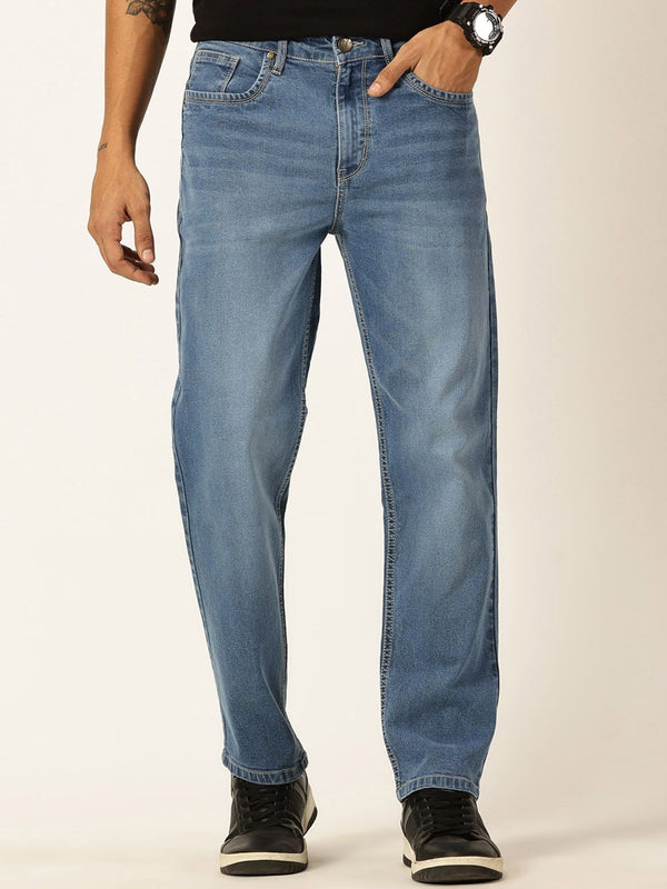Thomas Scott Men Smart Santai Fit Light Fade Jeans Regingable