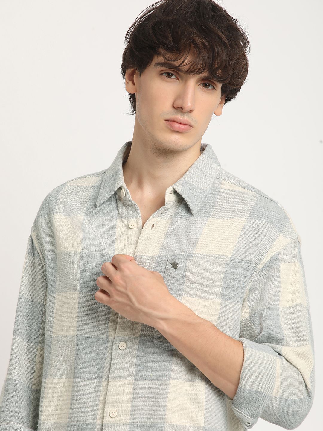 THE BEAR HOUSE Men Checked Relax Fit Casual Shirt