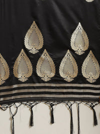 Saree mall Black & Golden Woven Design Banarasi Saree