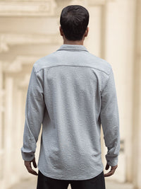 Powerlook Men Spread Collar Textured Regular Fit Casual Shirt