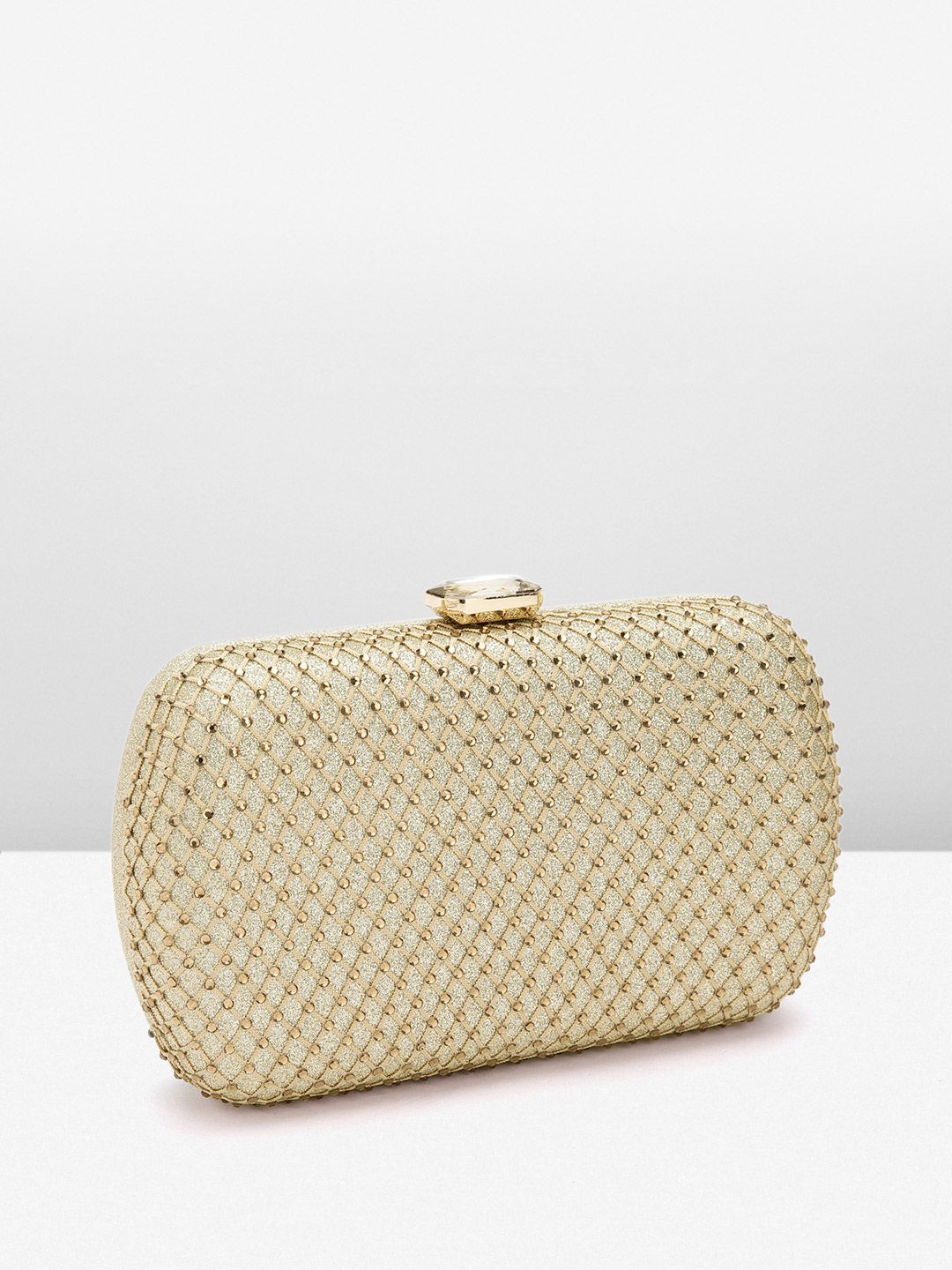 Lino Perros Women Embellished Box Clutch with Glittery Effect