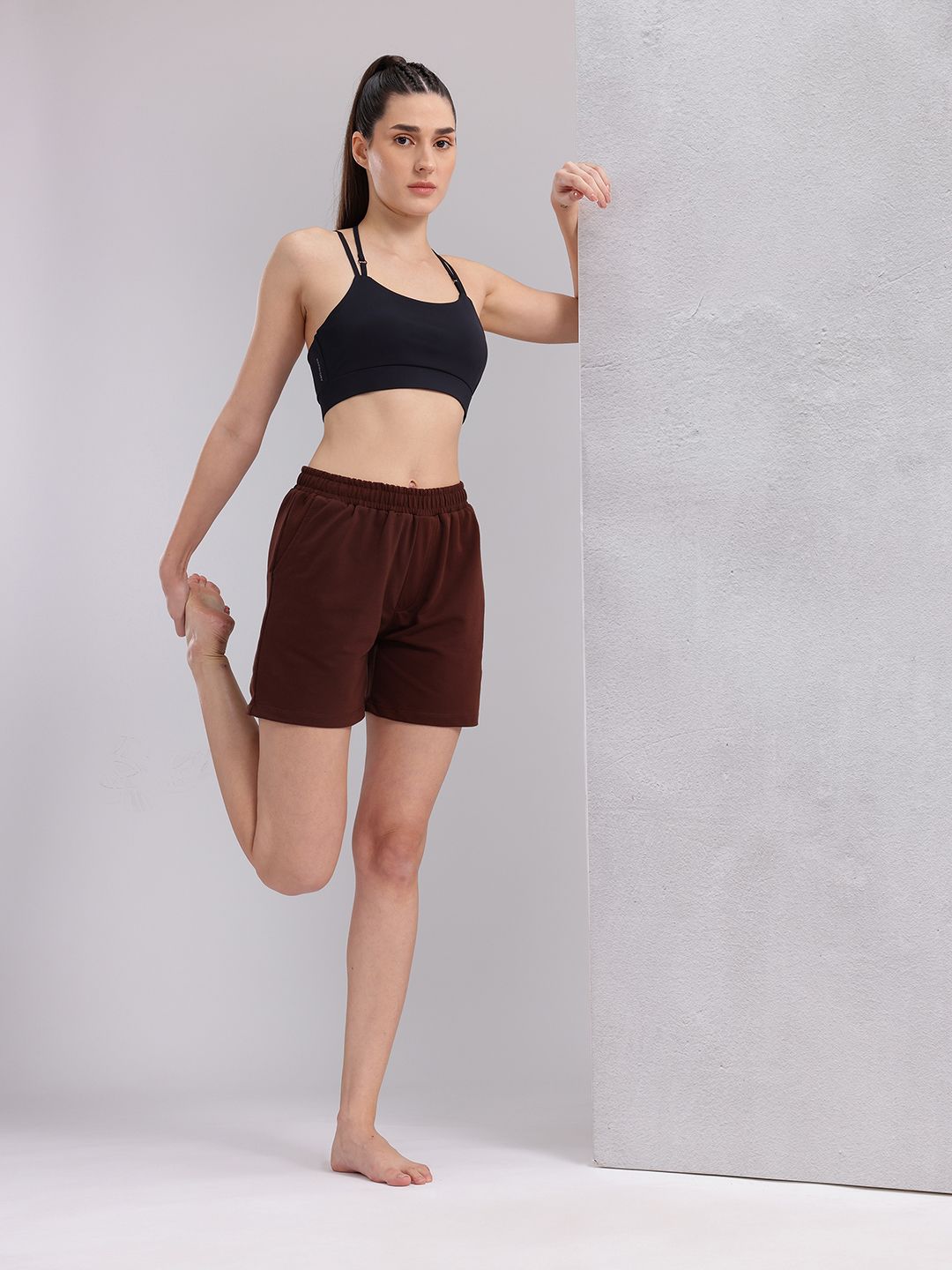 HRX by Hrithik Roshan Styled Back Full Coverage Lightly Padded Yoga Bra KY103_03_A