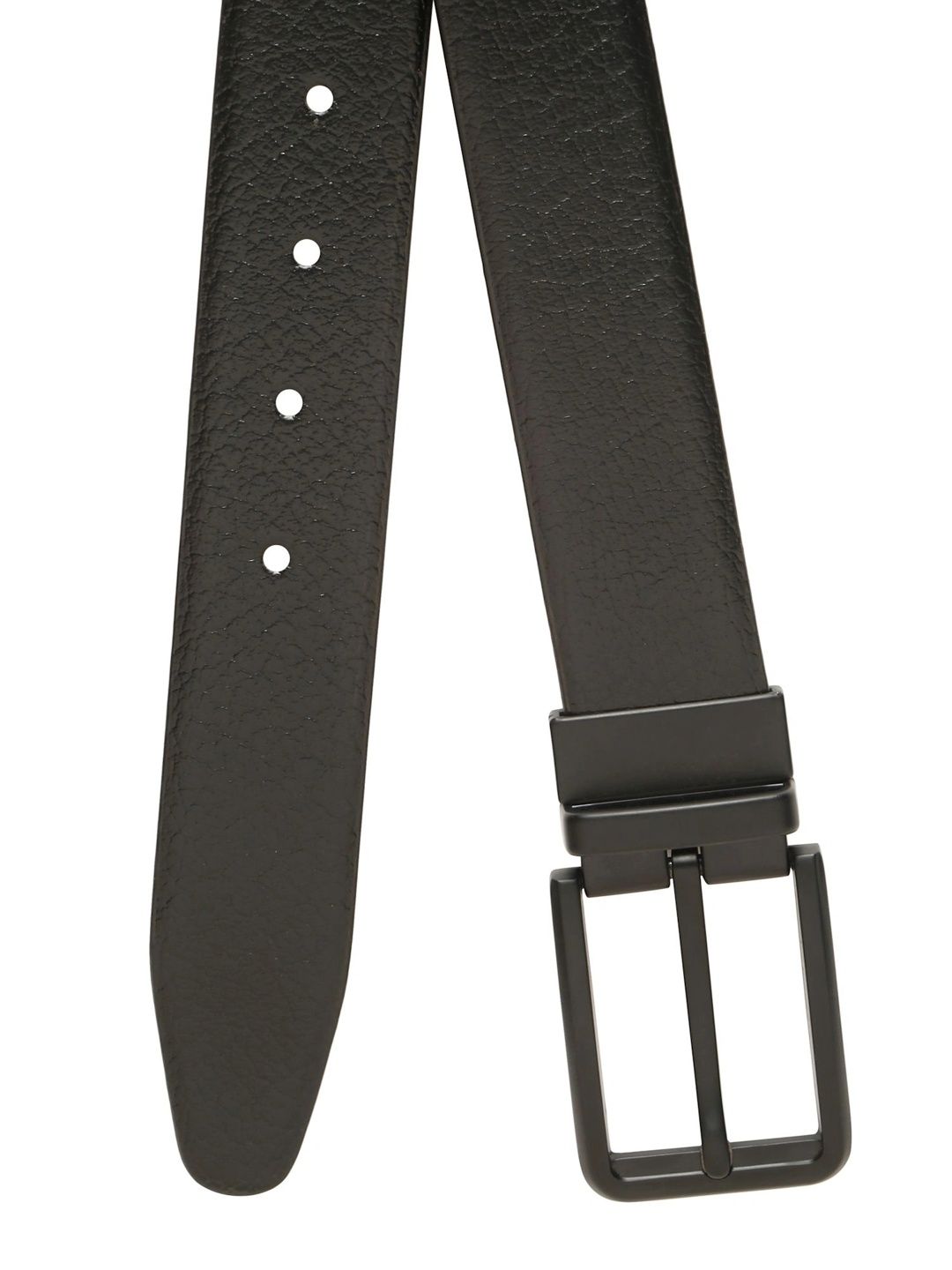 Teakwood Leathers Men Textured Leather Reversible Belt