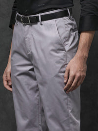 RARE RABBIT Men Comotel Mid-Rise Cotton Regular Fit Trouser