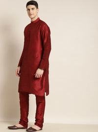 SOJANYA Mandarin Collar Regular Kurta With Churidar & Nehru Jacket