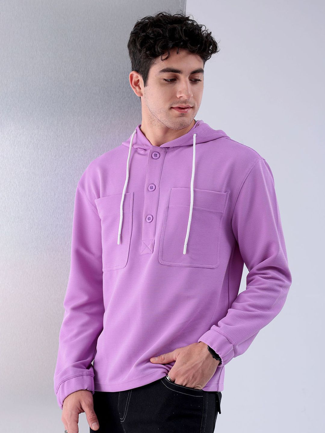 The Indian Garage Co Regular Fit Hood Neck Long Sleeves Casual Shirt