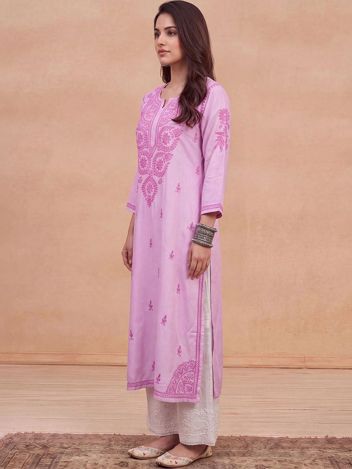 House of Chikankari Women Ethnic Motifs Embroidered Chikankari Kurta